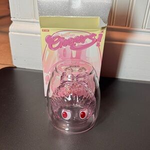 The Monsters Cheers! Series Double-Walled Glass Romance Pink